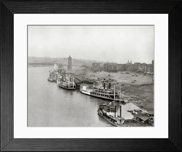 Framed Print : River Ohio, Cincinnati, USA Framed Print : River Ohio, Cincinnati, USA