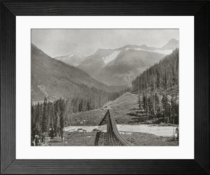 Framed Print : Canadian Pacific Railway, Loop Valley, Selkirk Mountains, Ca Framed Print : Canadian Pacific Railway, Loop Valley, Selkirk Mountains, Ca