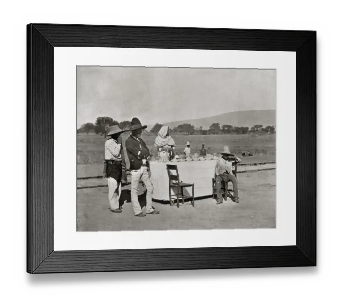 Framed Print : Coffee Stand, Central Railroad, Mexico Framed Print : Coffee Stand, Central Railroad, Mexico