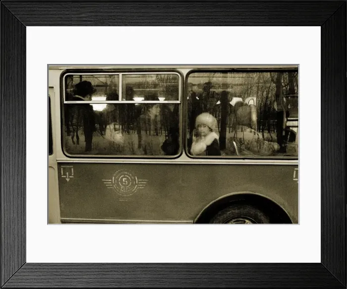 Framed Print : Girl on a public transport bus Framed Print : Girl on a public transport bus