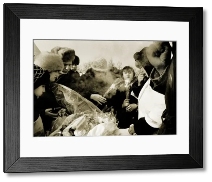 Framed Print : Early morning flower market, Moscow Framed Print : Early morning flower market, Moscow