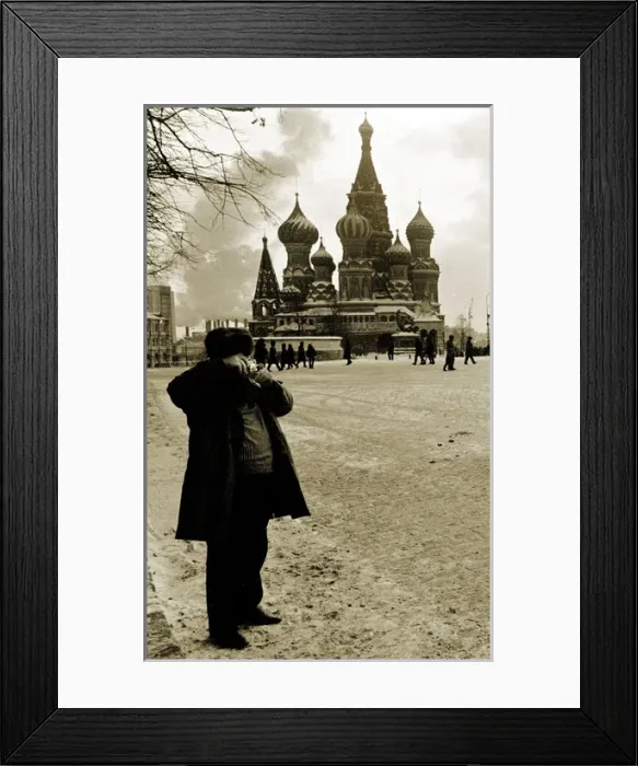 Framed Print : Russian tourist - St. Basils, Red Square, Moscow Framed Print : Russian tourist - St. Basils, Red Square, Moscow