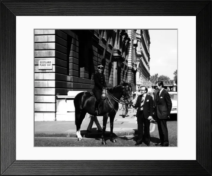 Framed Print : Woman police officer on horseback, London Framed Print : Woman police officer on horseback, London