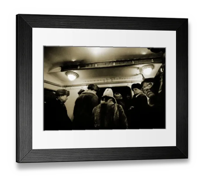 Framed Print : Inside a Moscow underground train carriage Framed Print : Inside a Moscow underground train carriage