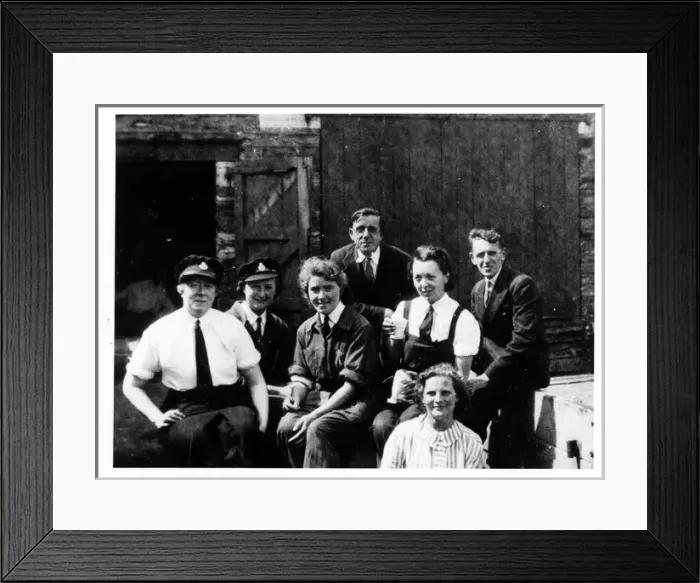 Framed Print : Women police officers and others, Isle of Man, WW2 Framed Print : Women police officers and others, Isle of Man, WW2