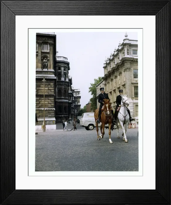 Framed Print : Two women police officers on horseback, London Framed Print : Two women police officers on horseback, London
