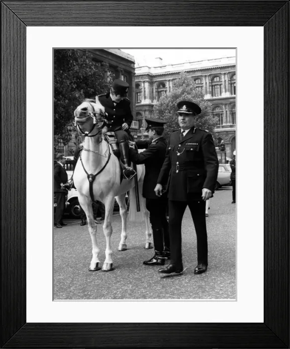 Framed Print : Woman police officer on horseback, London Framed Print : Woman police officer on horseback, London