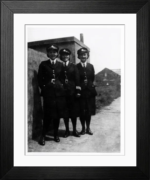 Framed Print : Three women police officers, Isle of Man, WW2 Framed Print : Three women police officers, Isle of Man, WW2