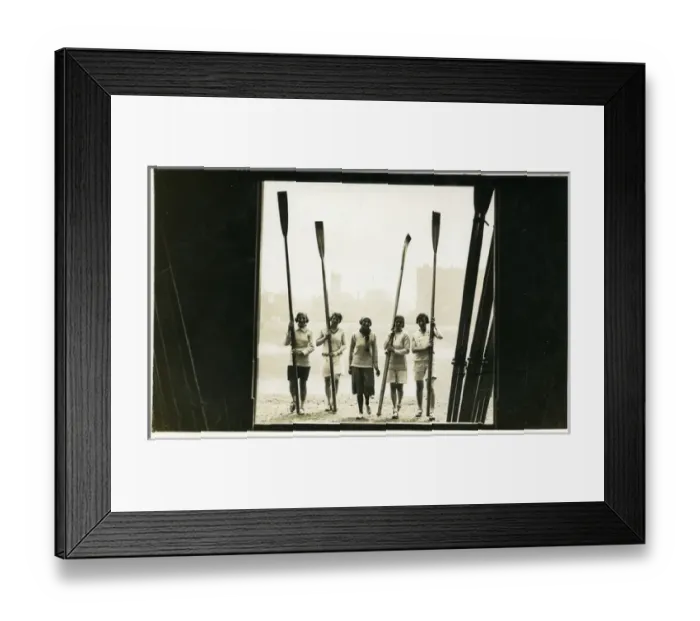 Framed Print : Woman police officer Ivy Cook in rowing team Framed Print : Woman police officer Ivy Cook in rowing team