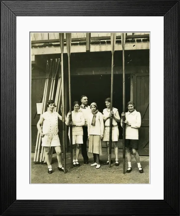 Framed Print : Woman police officer Ivy Cook in rowing team Framed Print : Woman police officer Ivy Cook in rowing team