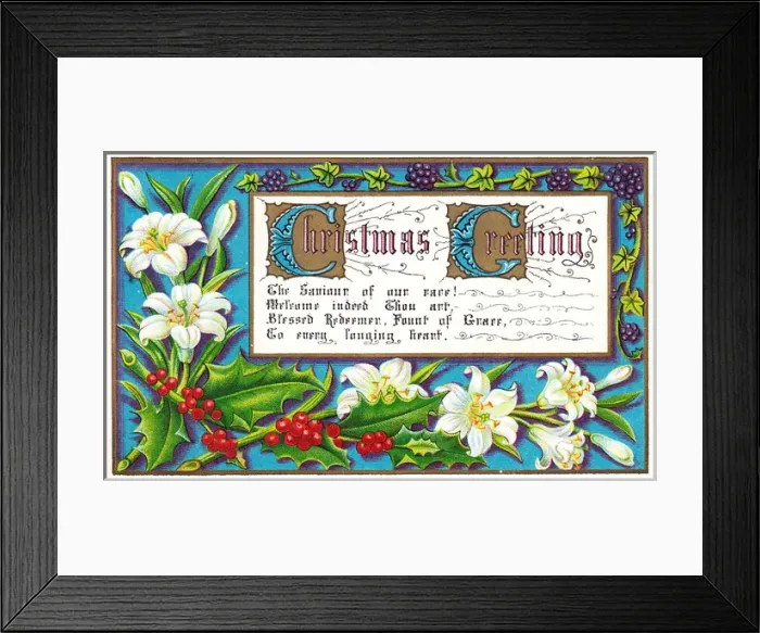 Framed Print : Illuminated manuscript style Christmas card Framed Print : Illuminated manuscript style Christmas card