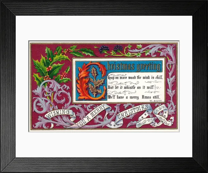 Framed Print : Illuminated manuscript style Christmas card Framed Print : Illuminated manuscript style Christmas card