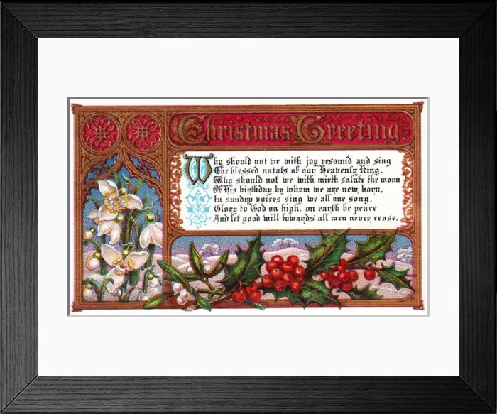 Framed Print : Illuminated manuscript style Christmas card Framed Print : Illuminated manuscript style Christmas card