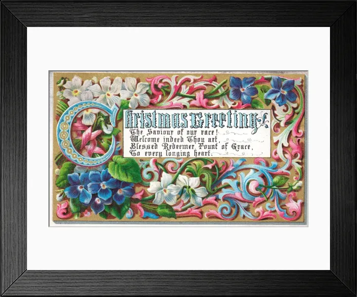 Framed Print : Illuminated manuscript style Christmas card Framed Print : Illuminated manuscript style Christmas card