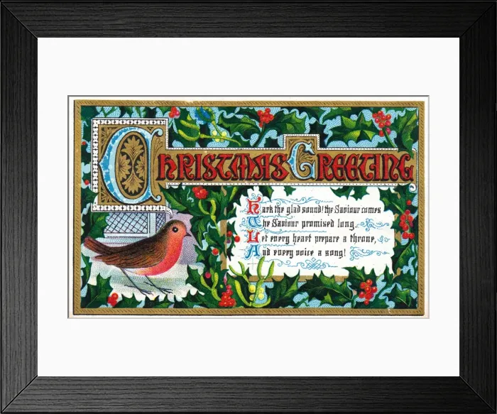 Framed Print : Illuminated manuscript style Christmas card Framed Print : Illuminated manuscript style Christmas card