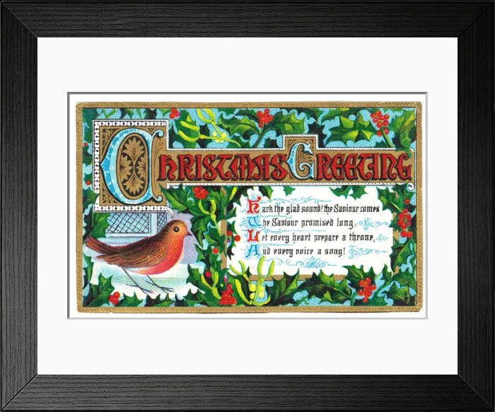 Framed Print : Illuminated manuscript style Christmas card Framed Print : Illuminated manuscript style Christmas card