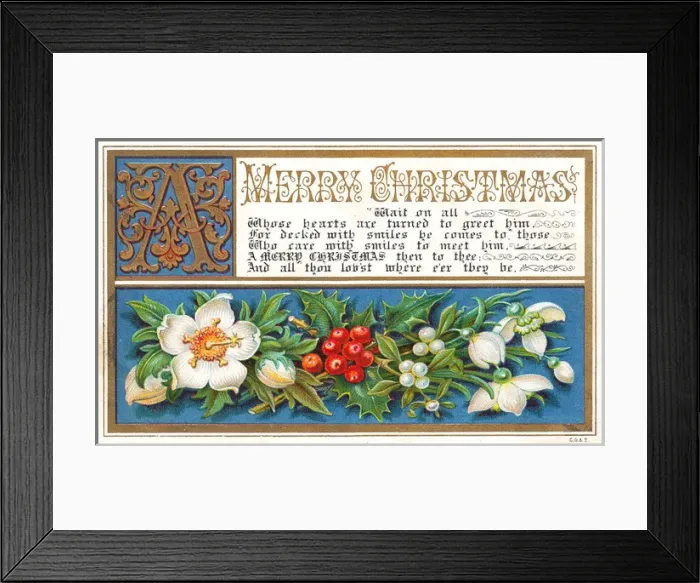 Framed Print : Illuminated manuscript style Christmas card Framed Print : Illuminated manuscript style Christmas card