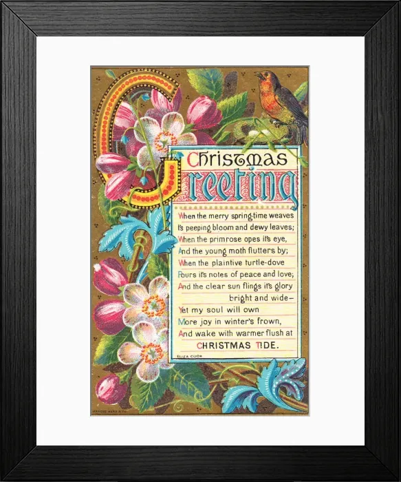 Framed Print : Illuminated manuscript style Christmas card Framed Print : Illuminated manuscript style Christmas card