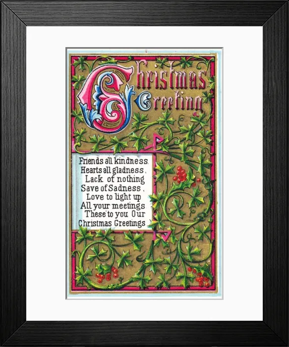 Framed Print : Illuminated manuscript style Christmas card Framed Print : Illuminated manuscript style Christmas card