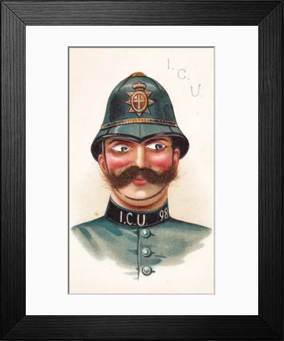Framed Print : Policeman on a greetings card Framed Print : Policeman on a greetings card