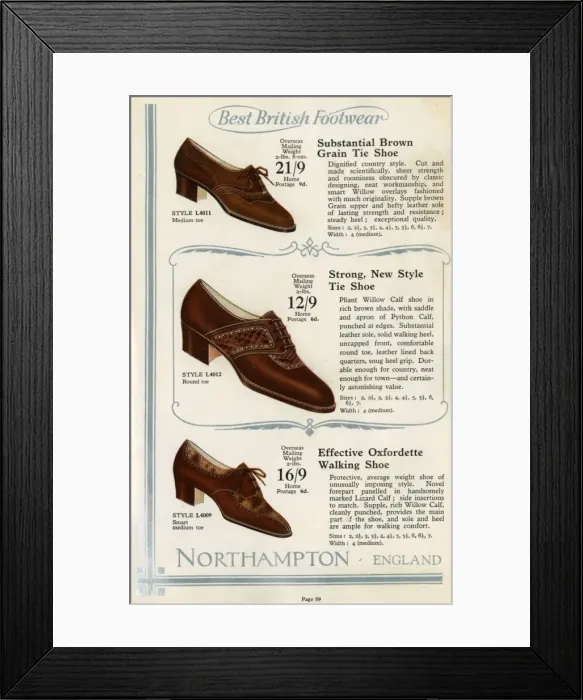 Framed Print : W Barratt & Co Ltd shoe catalogue, shoes Framed Print : W Barratt & Co Ltd shoe catalogue, shoes