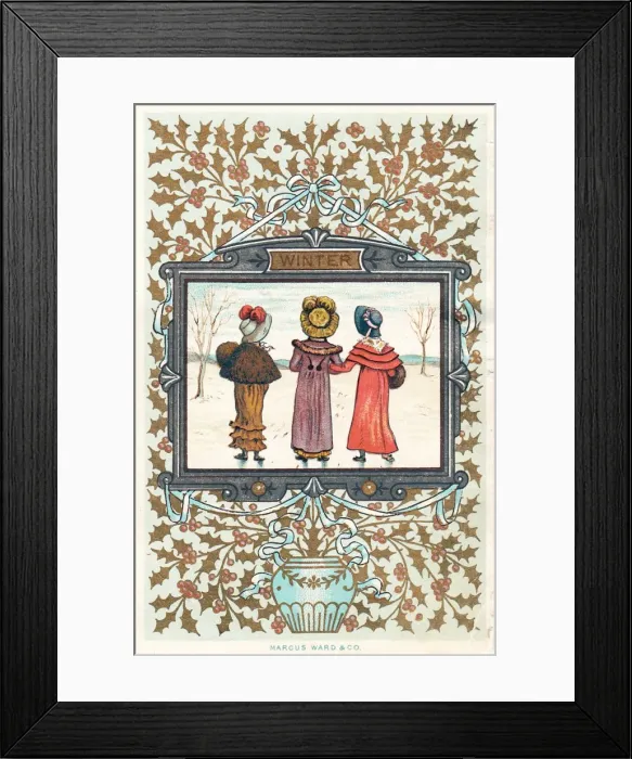 Framed Print : Calendar of the Seasons, 1881 -- Winter Framed Print : Calendar of the Seasons, 1881 -- Winter