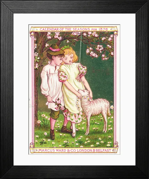Framed Print : Calendar of the Seasons for 1876 Framed Print : Calendar of the Seasons for 1876