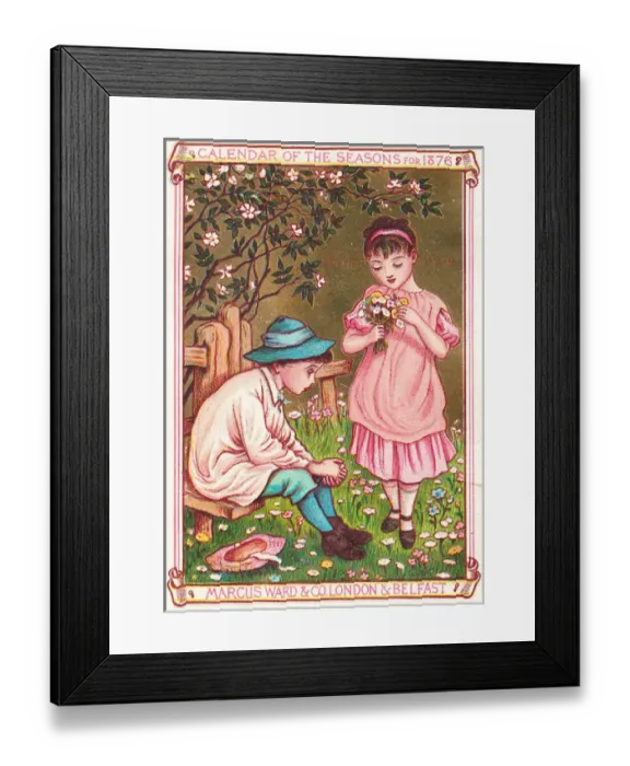 Framed Print : Calendar of the Seasons for 1876 Framed Print : Calendar of the Seasons for 1876