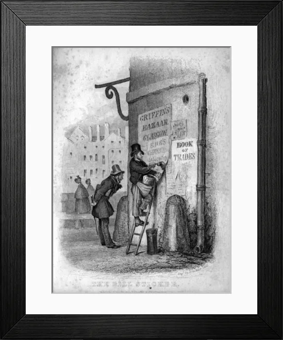 Framed Print : Book of Trades, The Bill Sticker