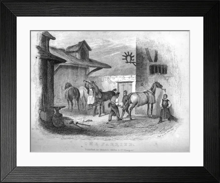 Framed Print : Book of Trades, The Farrier Framed Print : Book of Trades, The Farrier