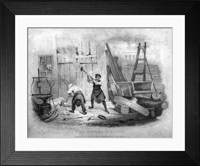 Framed Print : Book of Trades, The Wheel Wright Framed Print : Book of Trades, The Wheel Wright