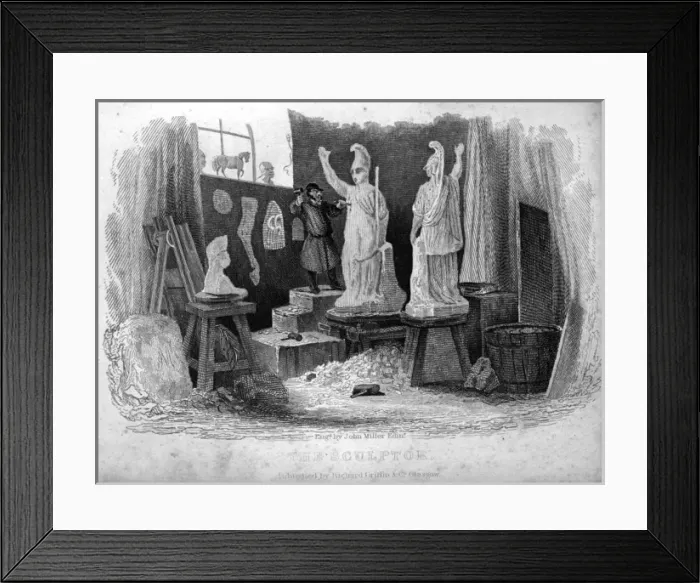 Framed Print : Book of Trades, The Sculptor Framed Print : Book of Trades, The Sculptor