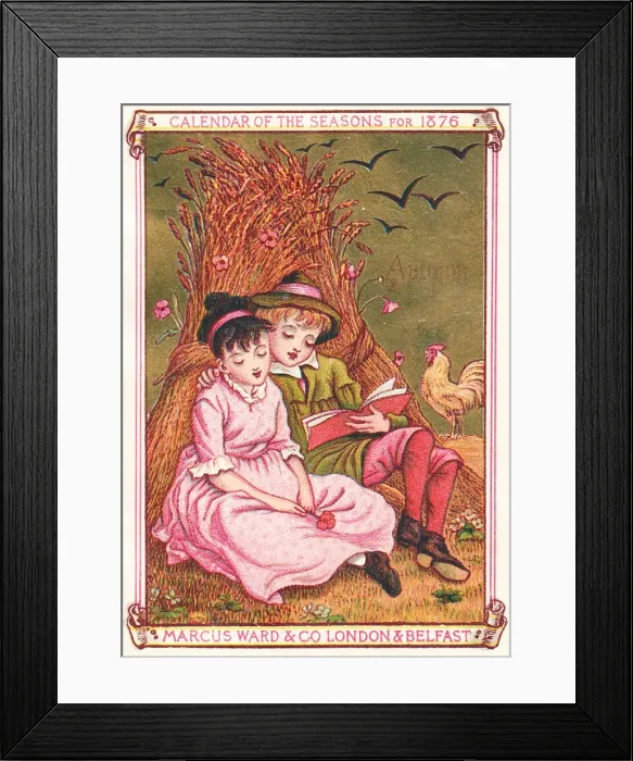 Framed Print : Calendar of the Seasons for 1876 Framed Print : Calendar of the Seasons for 1876