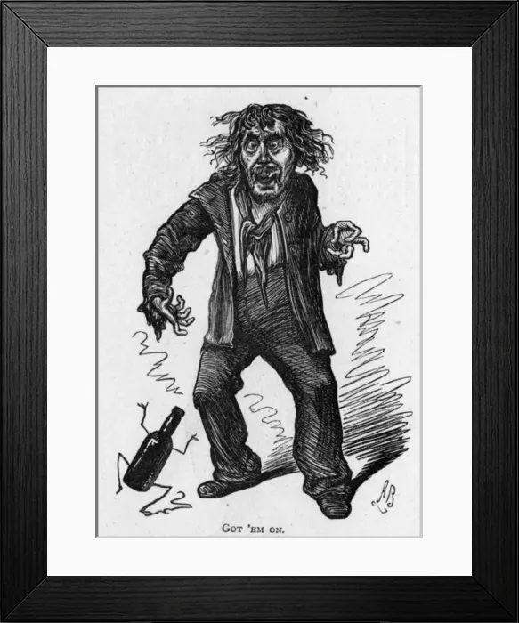 Framed Print : Caricature of the actor Charles Warner Framed Print : Caricature of the actor Charles Warner