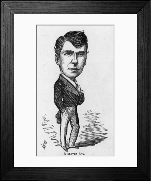 Framed Print : Caricature of the actor George W Anson Framed Print : Caricature of the actor George W Anson