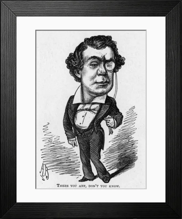 Framed Print : Caricature of the actor John L Toole Framed Print : Caricature of the actor John L Toole