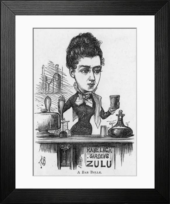 Framed Print : Caricature of the actress Miss Clara Jecks Framed Print : Caricature of the actress Miss Clara Jecks