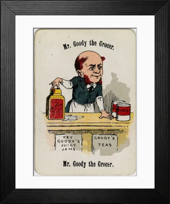 Framed Print : Cheery Families - Mr Goody the Grocer