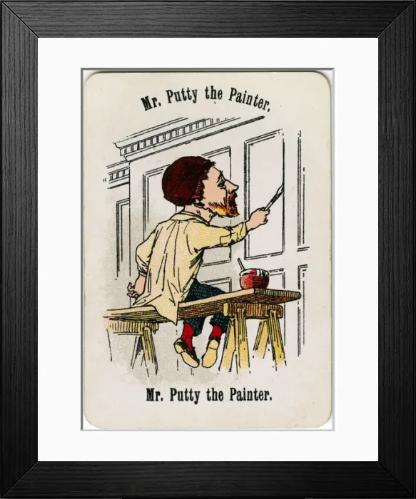 Framed Print : Cheery Families - Mr Putty the Painter Framed Print : Cheery Families - Mr Putty the Painter