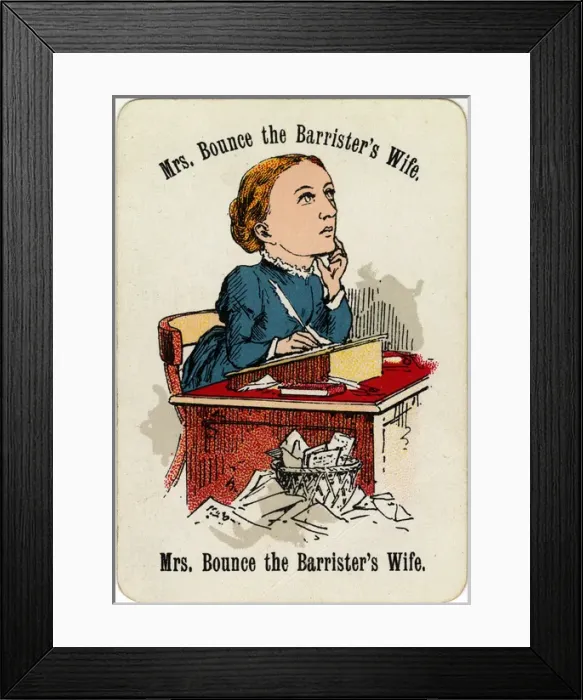 Framed Print : Cheery Families - Mrs Bounce the Barristers Wife Framed Print : Cheery Families - Mrs Bounce the Barristers Wife