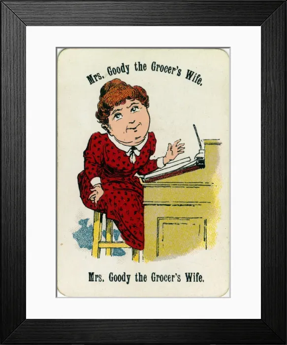 Framed Print : Cheery Families - Mrs Goody the Grocers Wife Framed Print : Cheery Families - Mrs Goody the Grocers Wife