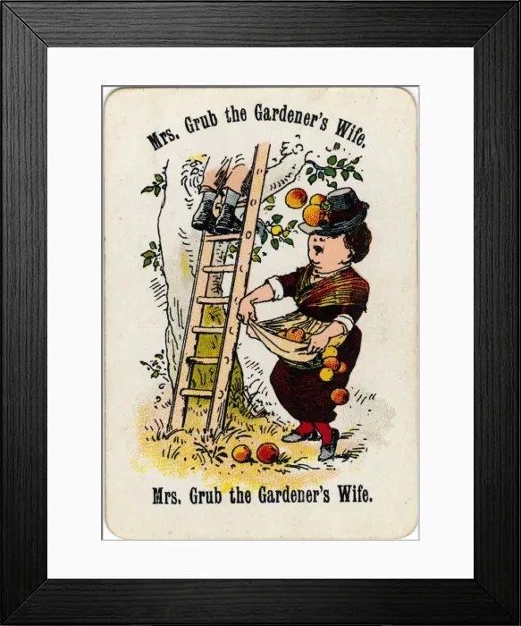 Framed Print : Cheery Families - Mrs Grub the Gardeners Wife