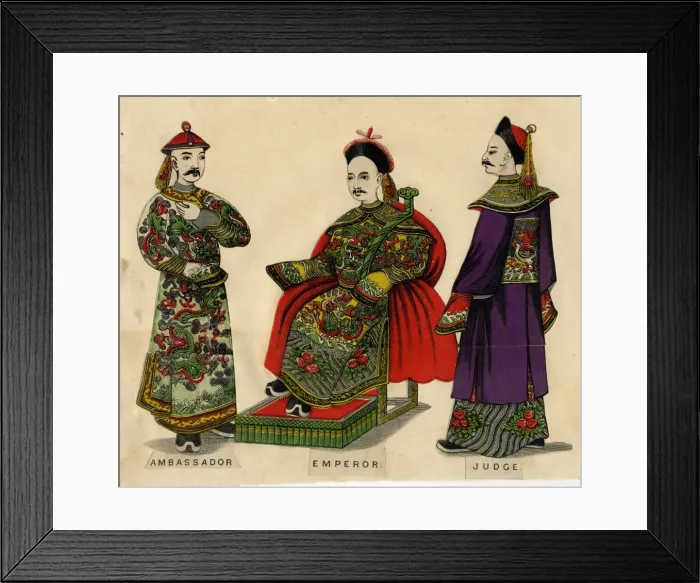 Framed Print : Chinese Court - Ambassador, Emperor, Judge Framed Print : Chinese Court - Ambassador, Emperor, Judge