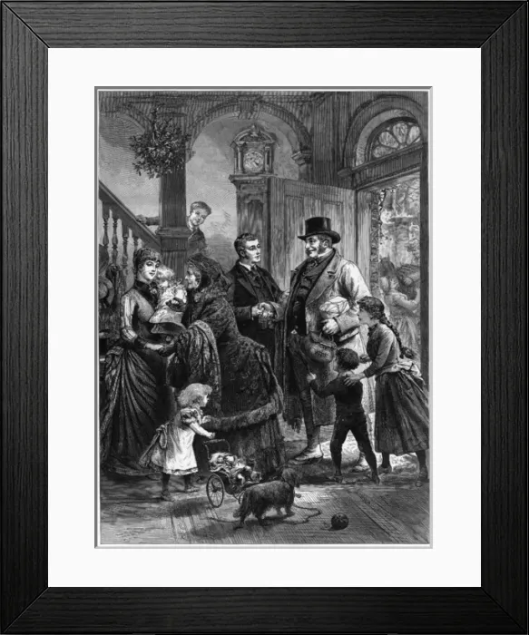 Framed Print : Christmas Arrival of the Old Folks Framed Print : Christmas Arrival of the Old Folks