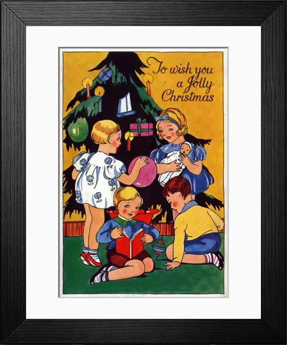 Framed Print : Christmas card - Jolly Christmas Framed Print : Christmas card - Jolly Christmas