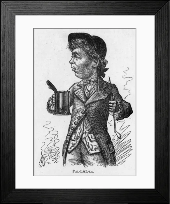 Framed Print : Caricature of the comic actor Lionel Brough