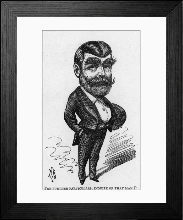 Framed Print : Caricature of the comic writer F C Burnand Framed Print : Caricature of the comic writer F C Burnand