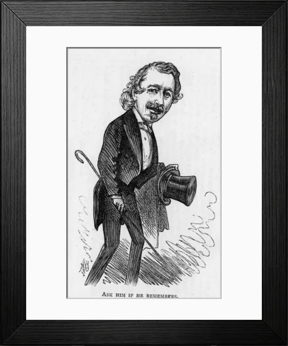 Framed Print : Caricature of the English writer E L Blanchard Framed Print : Caricature of the English writer E L Blanchard