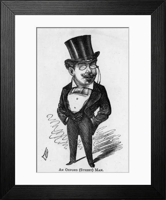Framed Print : Caricature of the theatre manager Walter Gooch