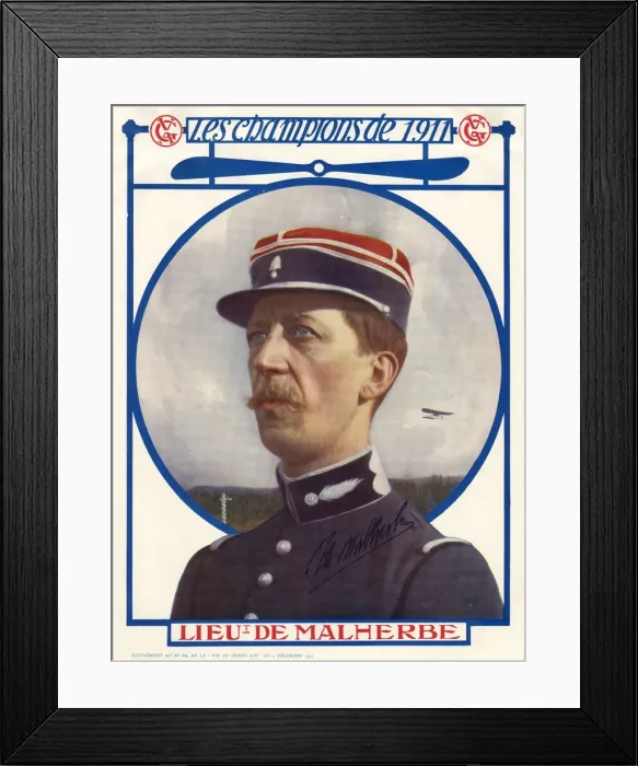 Framed Print : Lieutenant De Malherbe, early aviator Framed Print : Lieutenant De Malherbe, early aviator